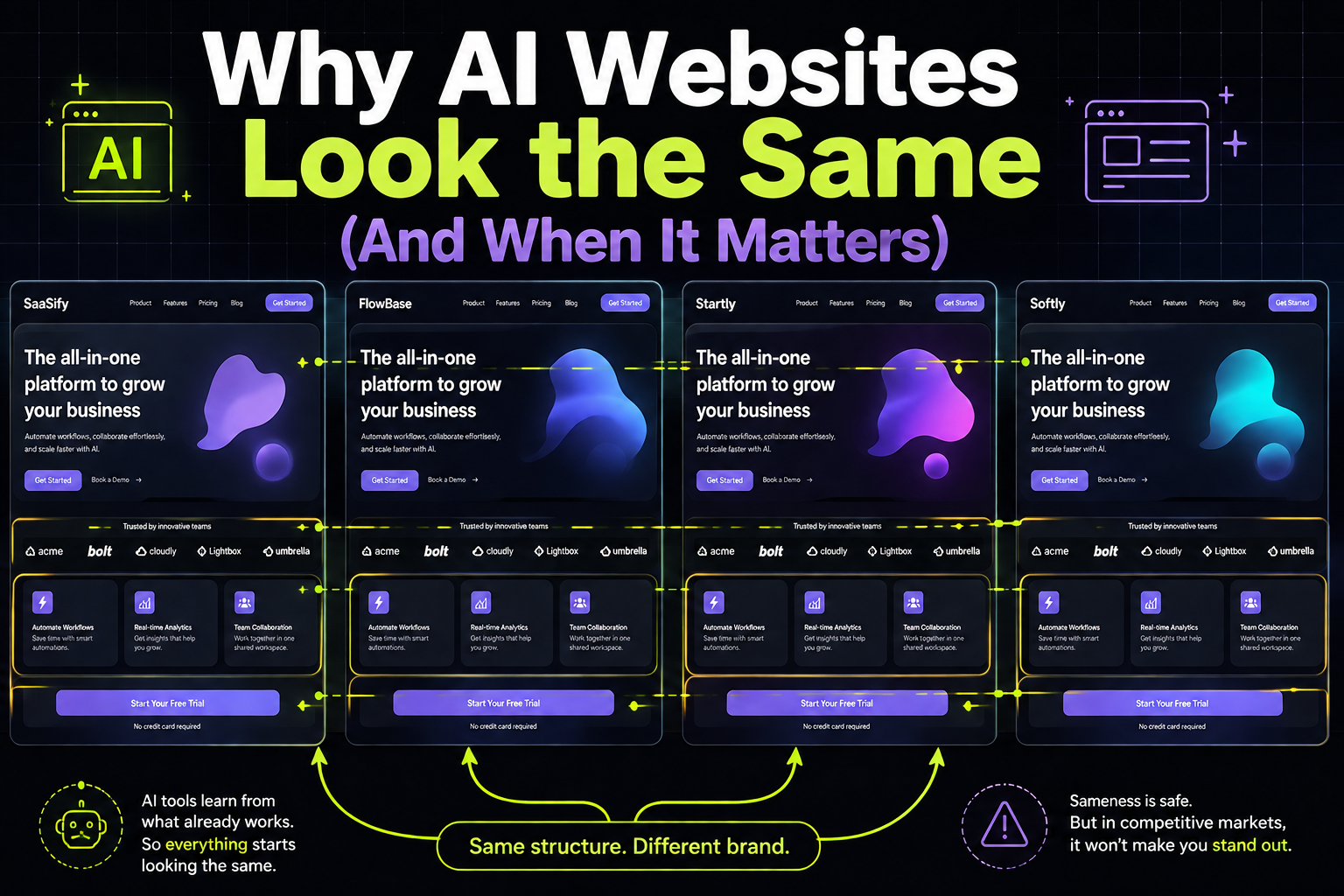 Why AI Websites Look the Same (And When It Matters)