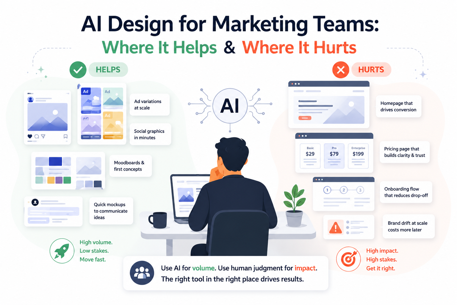 AI Design for Marketing Teams: Where It Helps and Where It Hurts